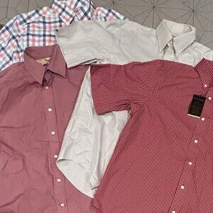 Gold Label Roundtree Yorke Lot Of 5 Short Sleeve Shirts Mens M Button Front